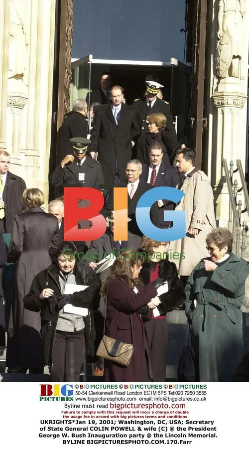 Colin Powell & Wife at Bush Inauguration