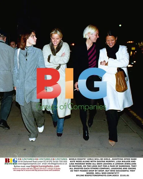 Kate Moss and friends shop for earrings in Mayfair