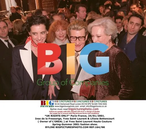 Ines, YSL & Bettencourt at YSL Haute Couture Show