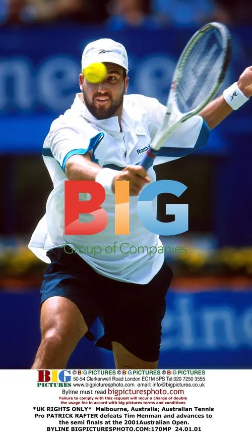 Patrick Rafter defeats Tim Henman at Australian Open
