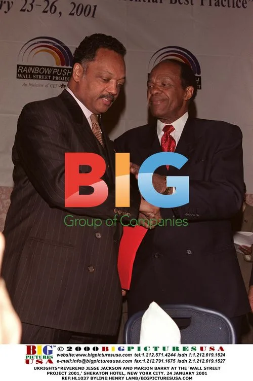 Jesse Jackson and Marion Barry at Wall Street Project 2001