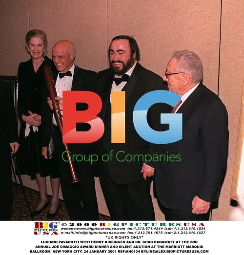 Pavarotti, Kissinger, and Ranawatt at Joe DiMaggio Dinner