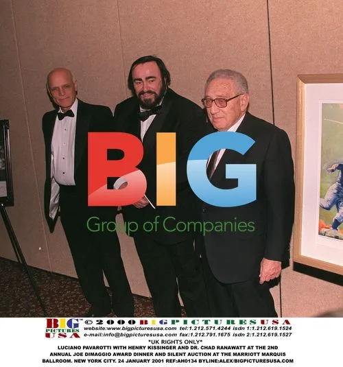 Pavarotti, Kissinger, and Ranawatt at Joe DiMaggio Award Dinner