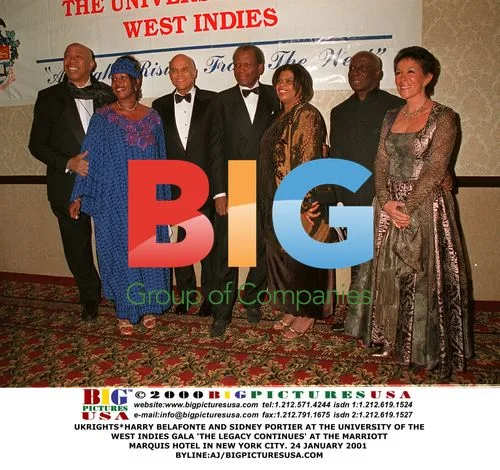 Harry Belafonte and Sidney Portier at University of West Indies Gala