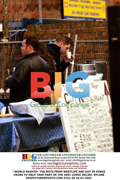 Westlife Boys Help at 2001 Comic Relief