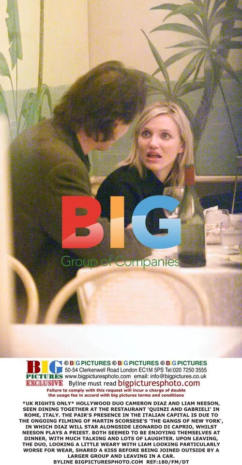 Liam Neeson and Cameron Diaz Dine in Rome