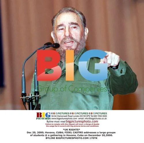 Fidel Castro addresses students in Havana, Cuba
