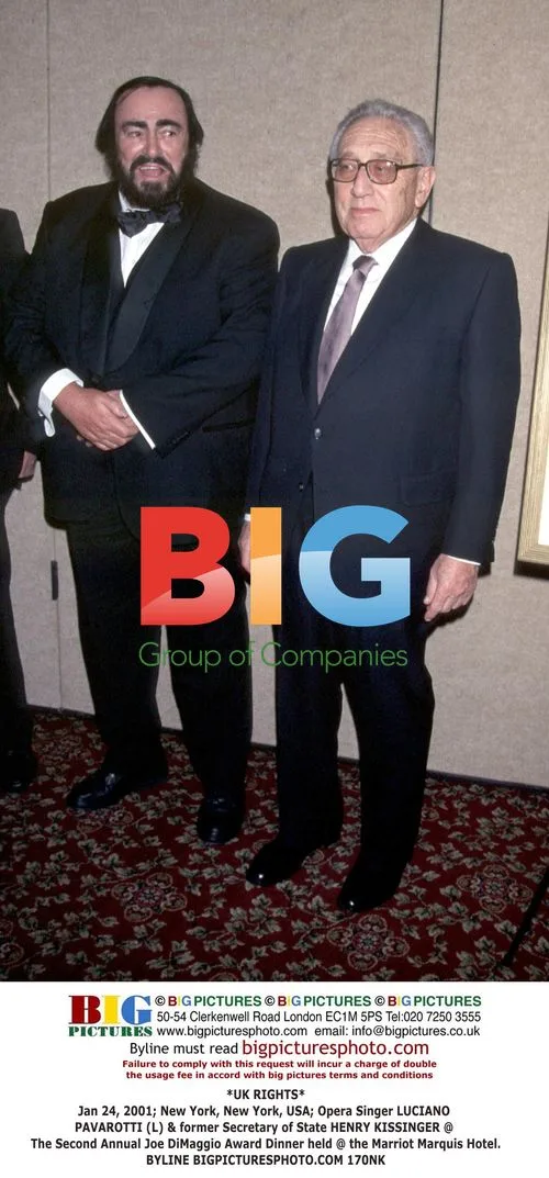 Pavarotti & Kissinger at Joe DiMaggio Award Dinner