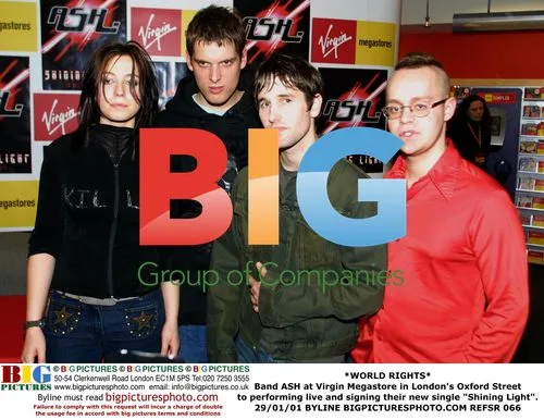 Band ASH at Virgin Megastore in London