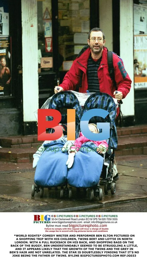 Ben Elton Spotted Shopping with Twin Kids