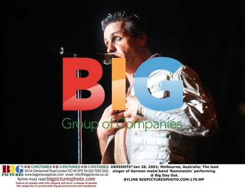 Rammstein singer performs at Big Day Out