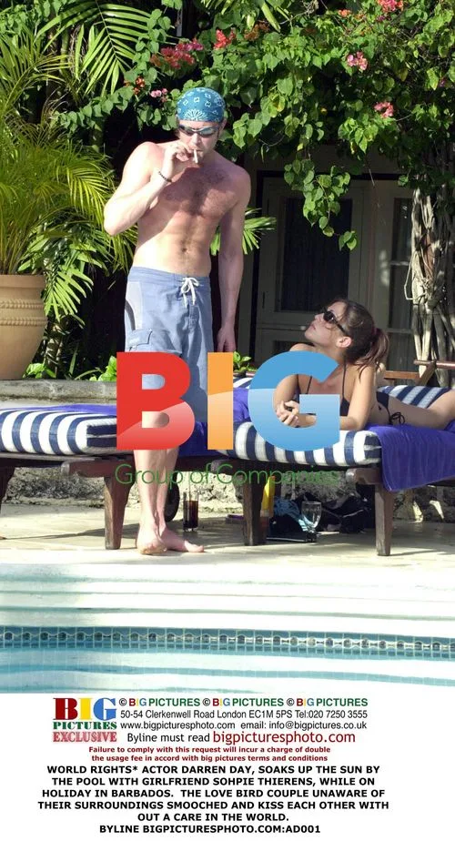 Darren Day and Girlfriend Sohpie Thierens on Vacation in Barbados