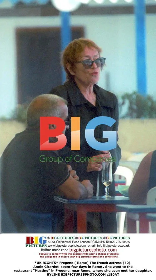 Annie Girardot spotted dining in Fregene, Rome