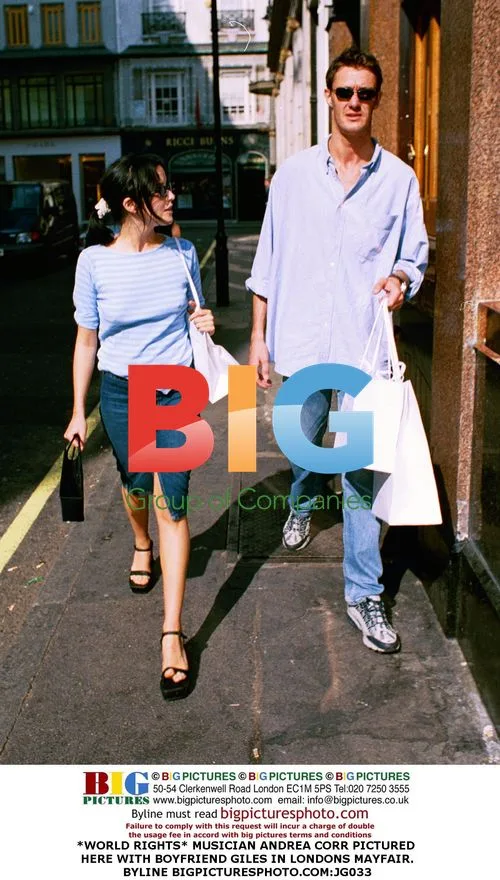 Andrea Corr out with boyfriend Giles in Mayfair