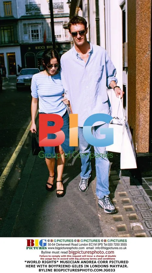 Andrea Corr with Boyfriend Giles in London