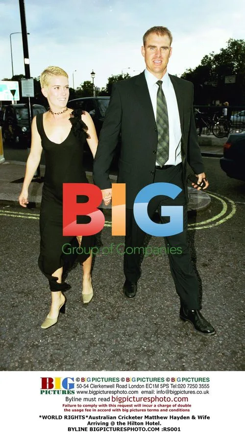 Australian Cricketer Matthew Hayden & Wife Arriving