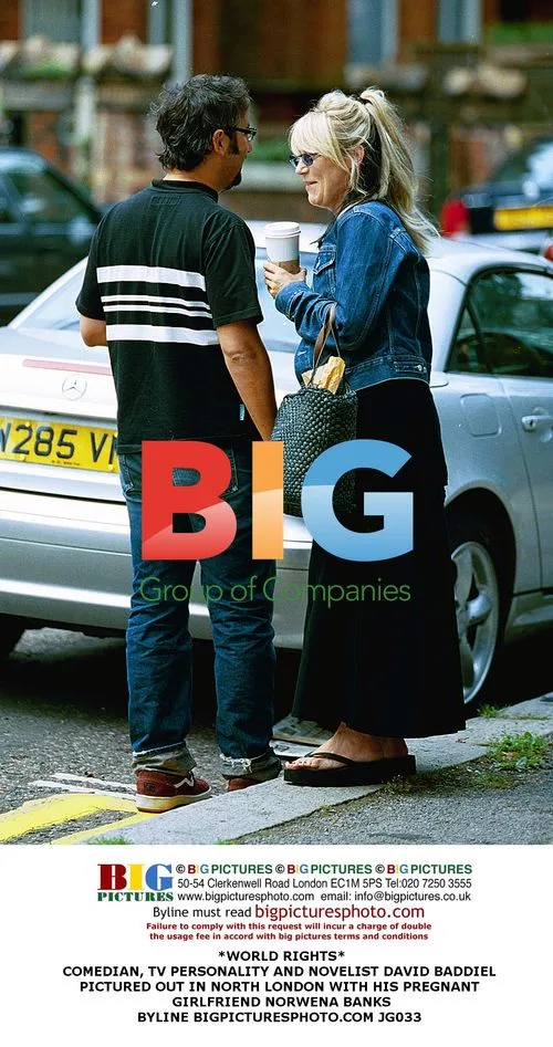 David Baddiel spotted with pregnant girlfriend