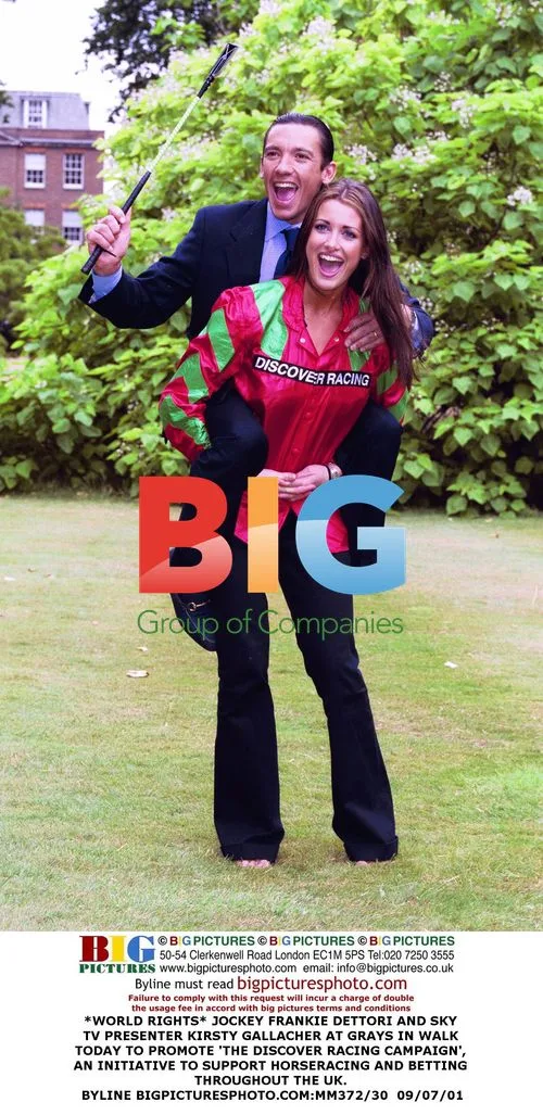 Jockey Frankie Dettori and Kirsty Gallacher promote Discover Racing