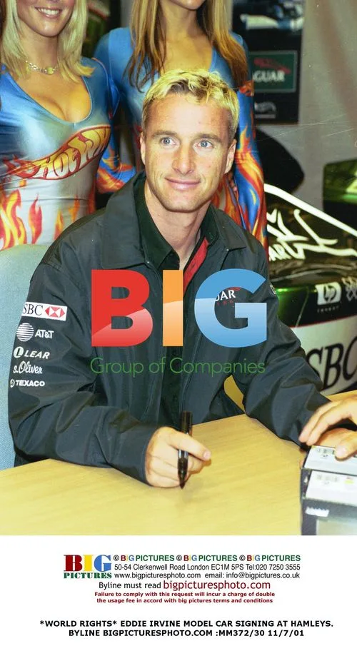 Eddie Irvine Signing Model Cars at Hamleys