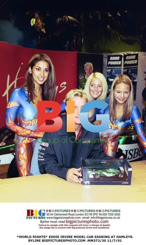 Eddie Irvine Signing Model Cars at Hamleys
