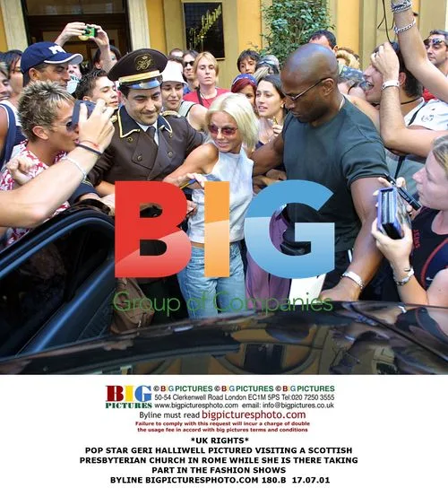 POP STAR GERI HALLIWELL VISITS CHURCH IN ROME