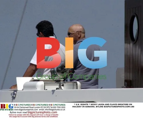 Nicky Lauda and Flavio Briatore on holiday in Sardinia