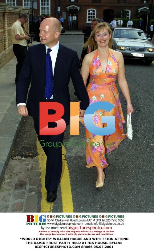William Hague and wife Ffion at David Frost party
