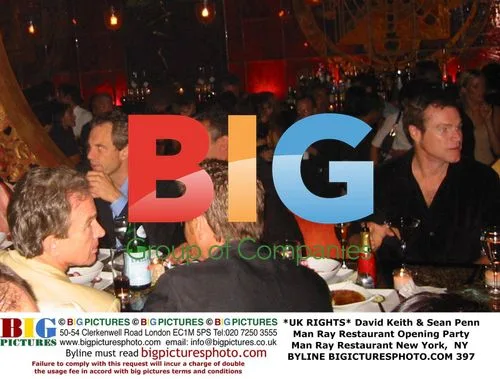 David Keith & Sean Penn at Man Ray Restaurant Opening