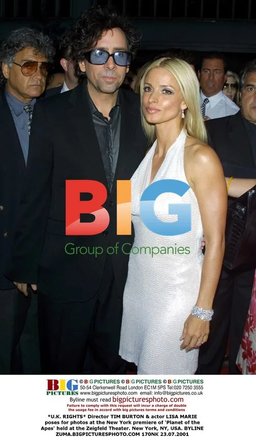 TIM BURTON & LISA MARIE at 'Planet of the Apes' Premiere