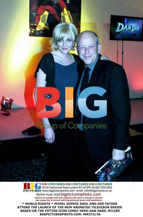 Sophie Dahl and her father attend Dan Dare launch