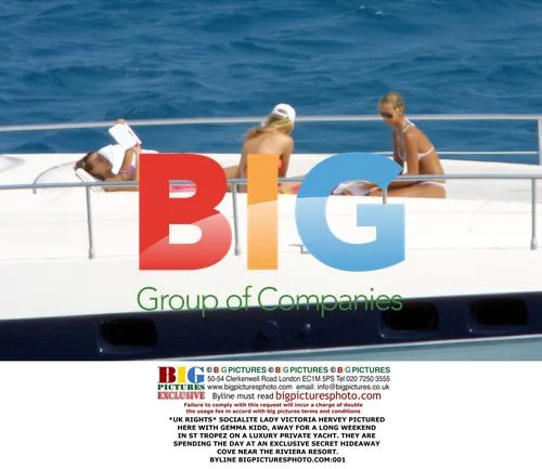 Lady Victoria Hervey and Gemma Kidd on Yacht
