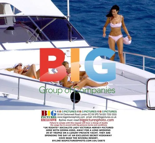 Lady Victoria Hervey & Gemma Kidd on Yacht in St Tropez