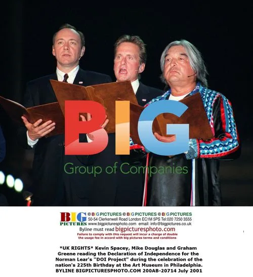 Kevin Spacey, Mike Douglas, Graham Greene in DOI Project