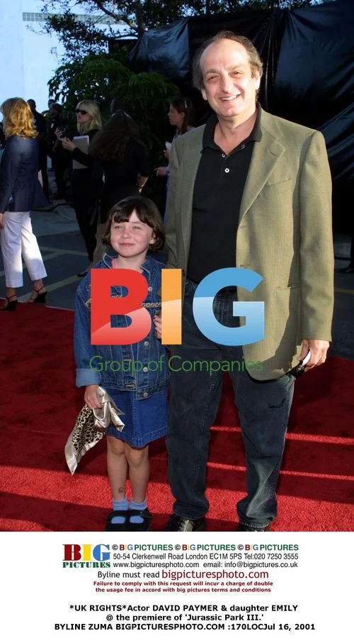 Actor David Paymer & daughter Emily at 'Jurassic Park III' premiere
