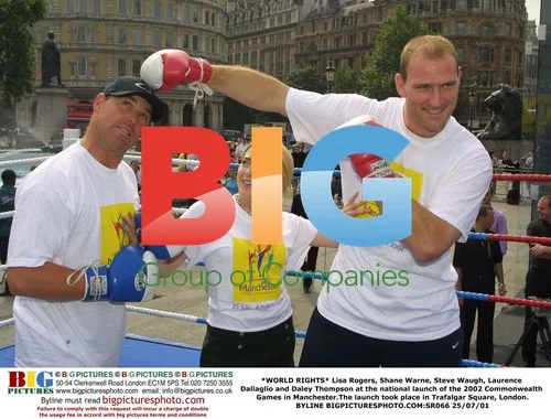 Lisa Rogers, Shane Warne, Steve Waugh at Commonwealth Games Launch