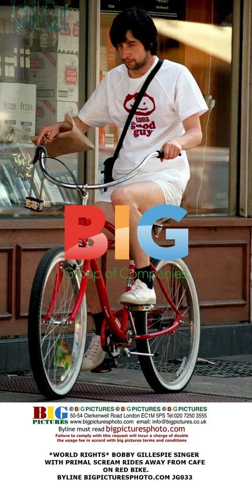 Bobby Gillespie of Primal Scream Rides Red Bike