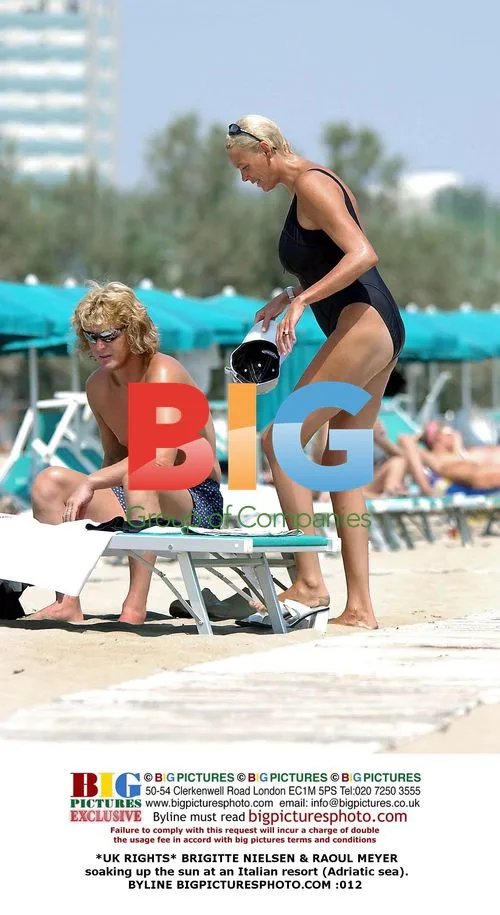 BRIGITTE NIELSEN & RAOUL MEYER at Italian resort
