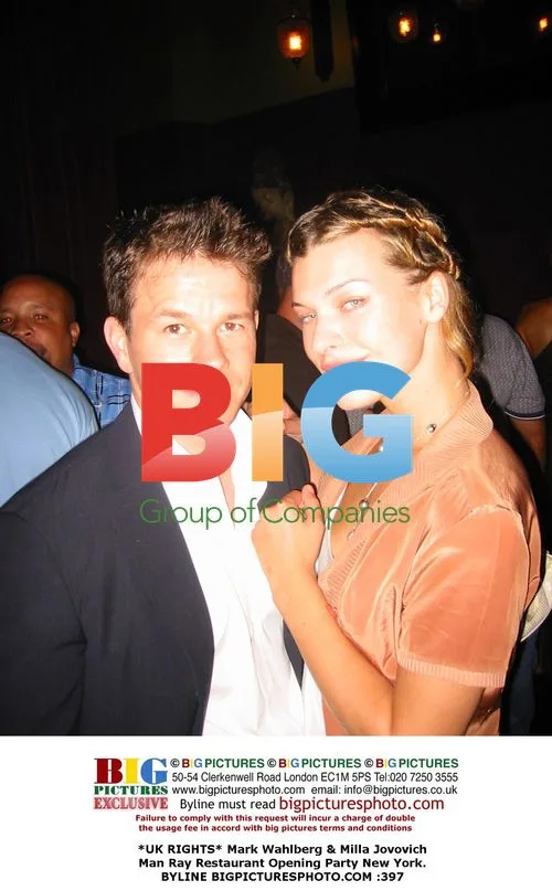 Mark Wahlberg & Milla Jovovich at Man Ray Restaurant Opening