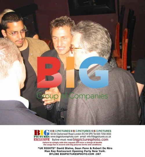 David Blaine, Sean Penn & Robert De Niro at Man Ray Restaurant Opening