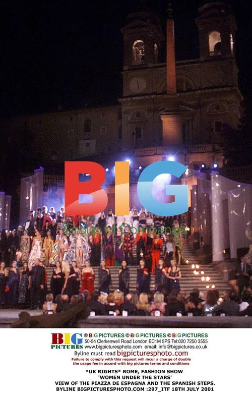 2001 Rome Fashion Show at Spanish Steps