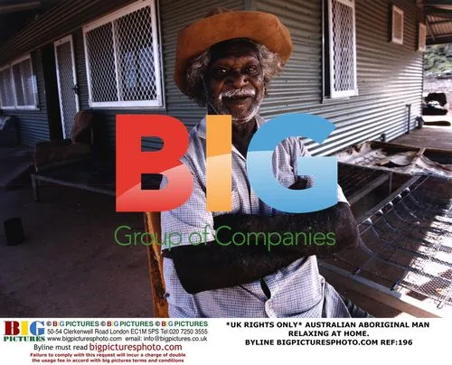 Australian Aboriginal Man Relaxing at Home