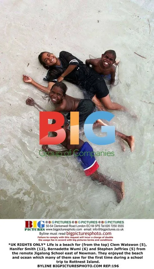 Aboriginal children enjoy Rottnest Island beach