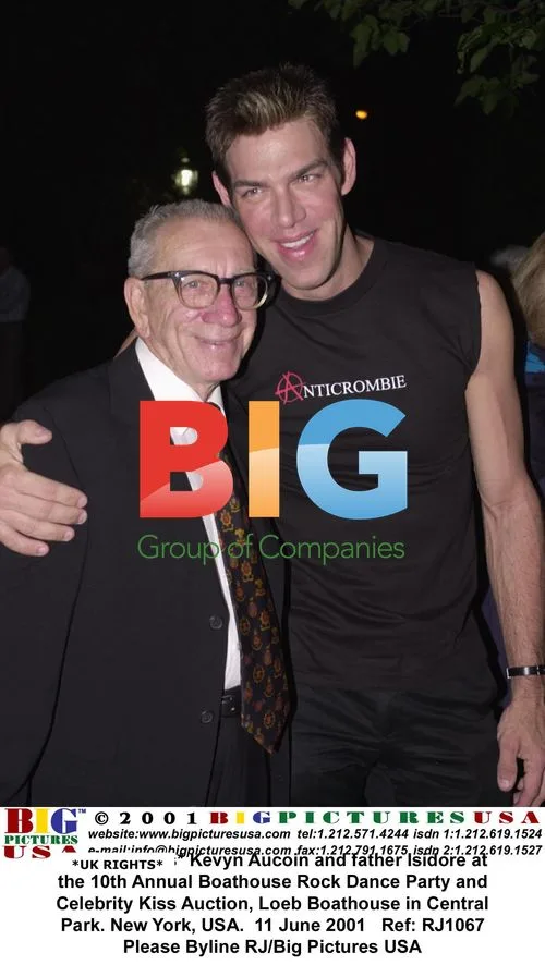 Kevyn Aucoin and father Isidore at celebrity kiss auction