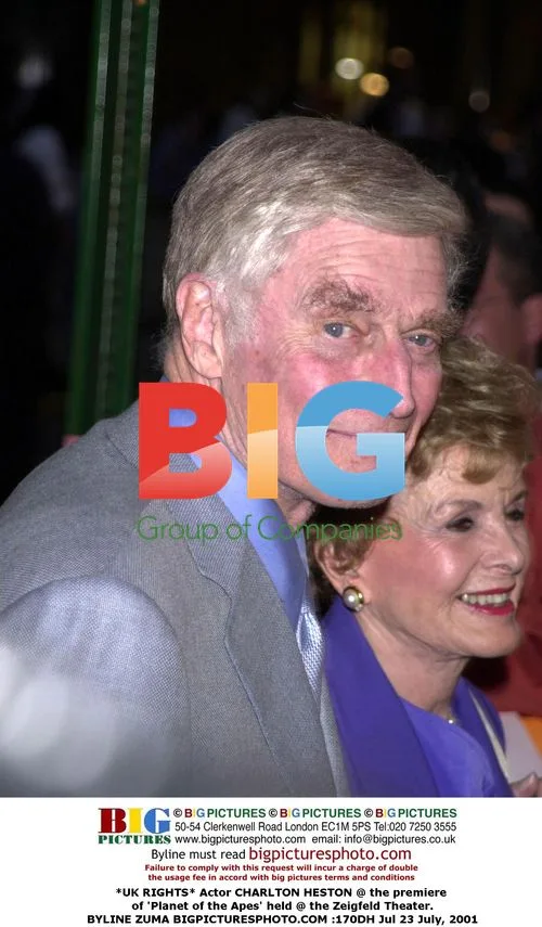 Charlton Heston at 'Planet of the Apes' premiere