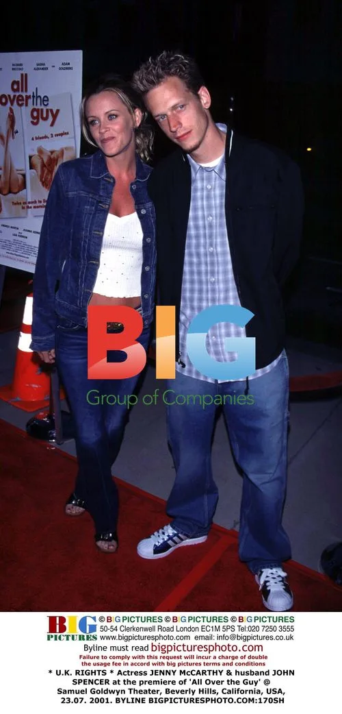 JENNY McCARTHY & JOHN SPENCER at 'All Over the Guy' premiere
