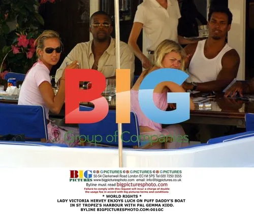 Lady Victoria Hervey and Gemma Kidd on Puff Daddy's Boat