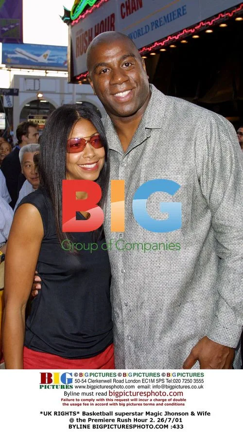 Magic Jhonson & Wife at Rush Hour 2 Premiere
