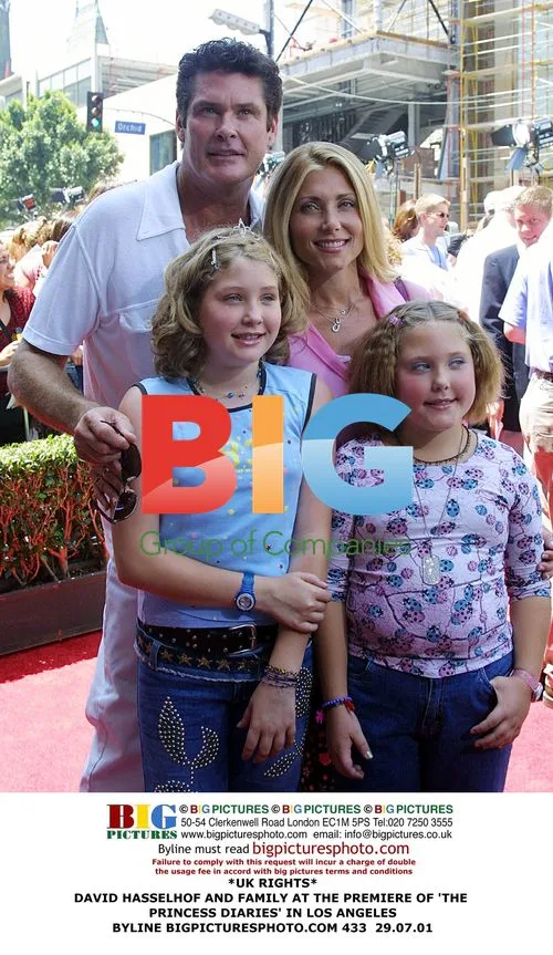 David Hasselhof and family at 'The Princess Diaries' premiere