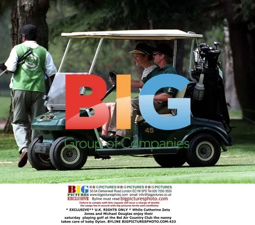 Catherine Zeta Jones and Michael Douglas Golf in Bel Air