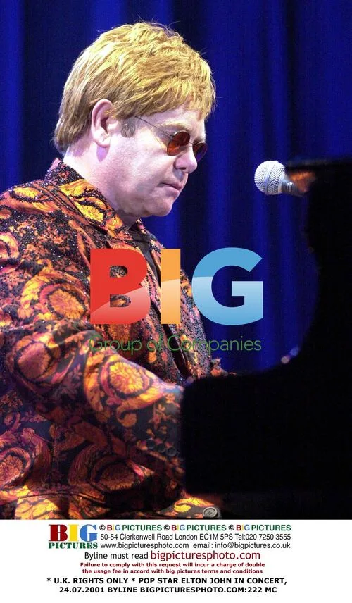 Elton John Performing in Concert